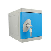 Mini-Spind aus Kunststoff mit integriertem 2-Euro-Schloss – blaue Tür