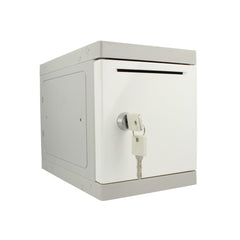 Mini-Schließfach aus Kunststoff – Weiße Tür – Mit Einwurfschlitz für Kurierdienste