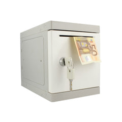 Mini-Schließfach aus Kunststoff – Weiße Tür – Mit Einwurfschlitz für Kurierdienste