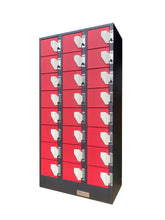 Münzschließfach mit 1-Euro-Kassenschloss – 24 Fächer