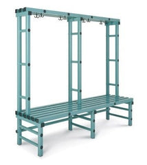 Kunststoffbank mit Garderobe 
