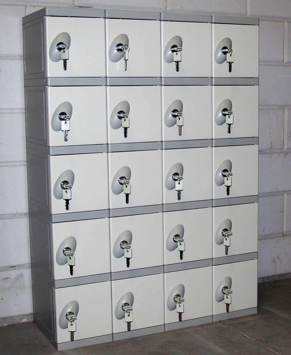 Spind Locker Mini-Spind aus Kunststoff mit Pledge-Schloss – blaue Tür – Locker Concept