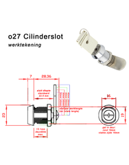 Zylinderschloss – Schließfachschloss inkl. Schlüssel